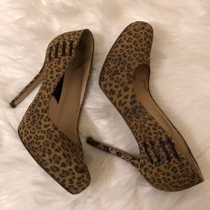 Leopard print high heel